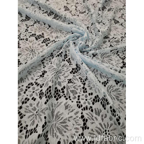 100% Nylon Flower Pattern Lace Fabric
